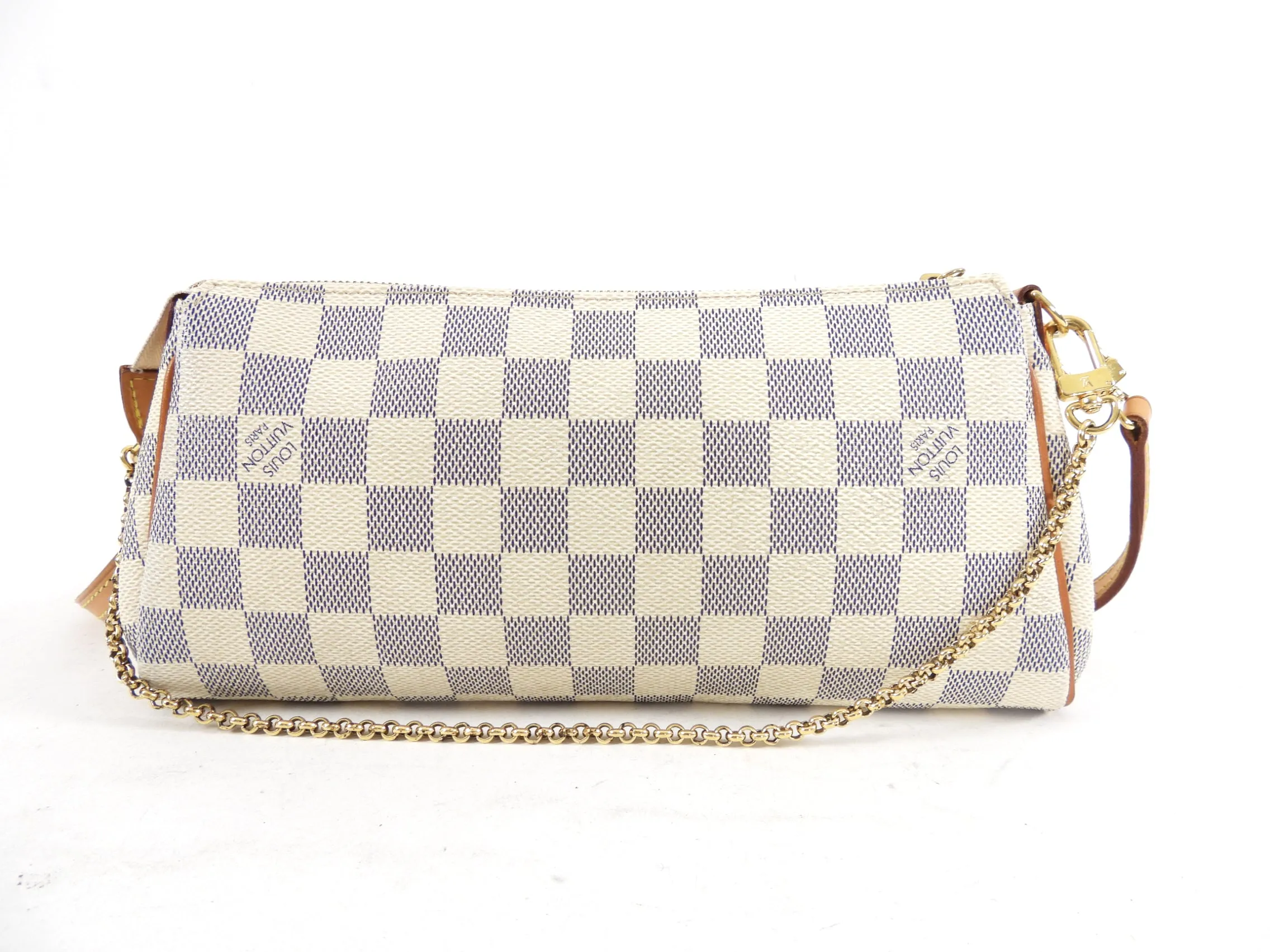 Louis Vuitton Damier Azur Eva Pochette Crossbody Bag