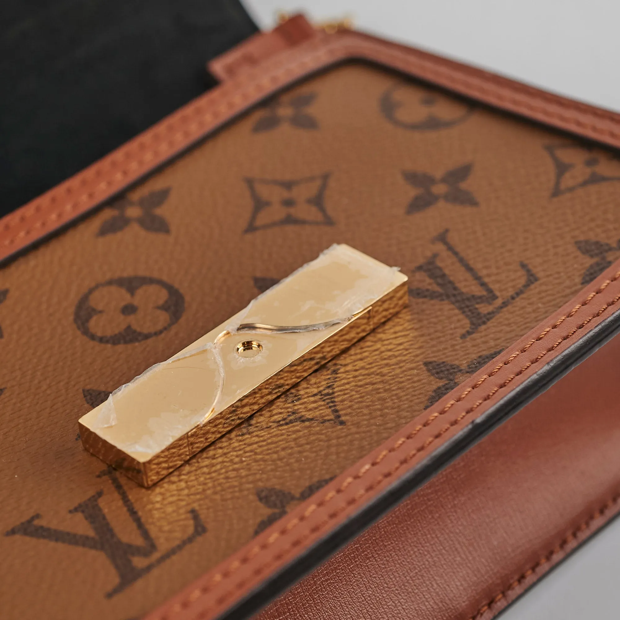 Louis Vuitton Dauphine Chain Wallet Monogram Bag