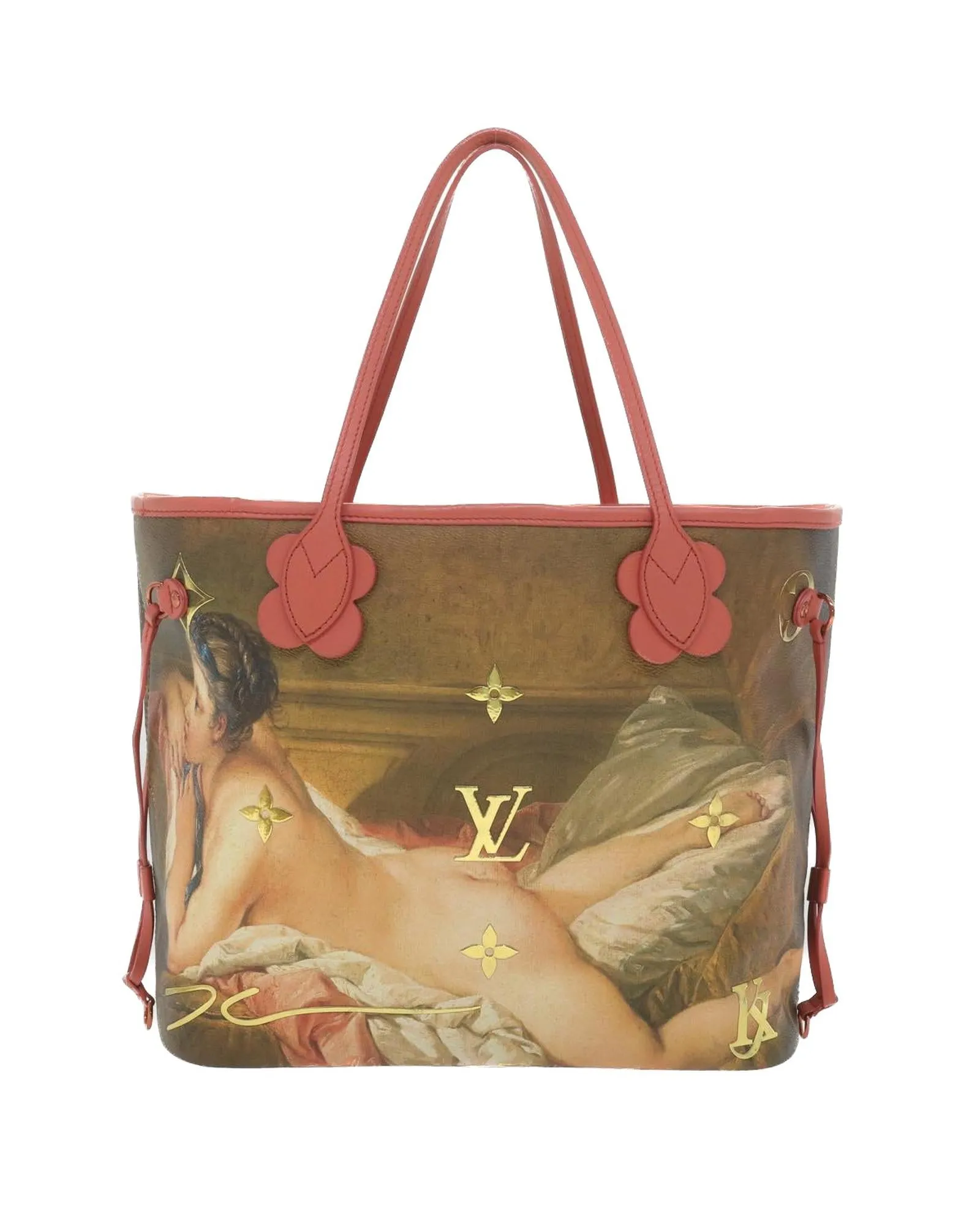 Louis Vuitton Pink PVC Leather Tote Bag