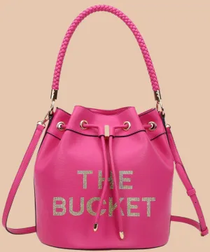 Love, Always Rhinestone Bucket Bag
