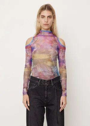 Luna Mystical Fairy Printed Mesh Top
