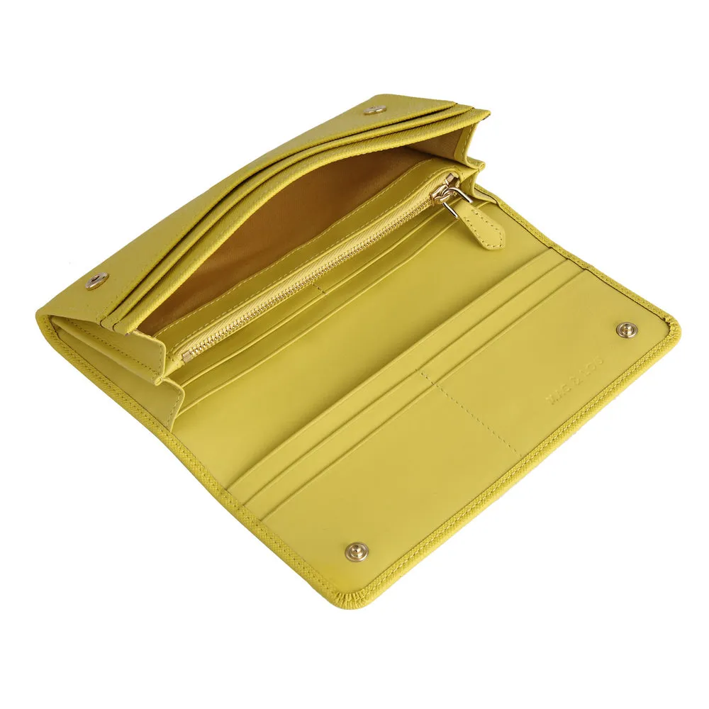 MAC&LOU Bifold Wallet Vegan Leather Yellow