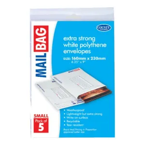 Mailing Bags 160x230mm size small  Pack 5