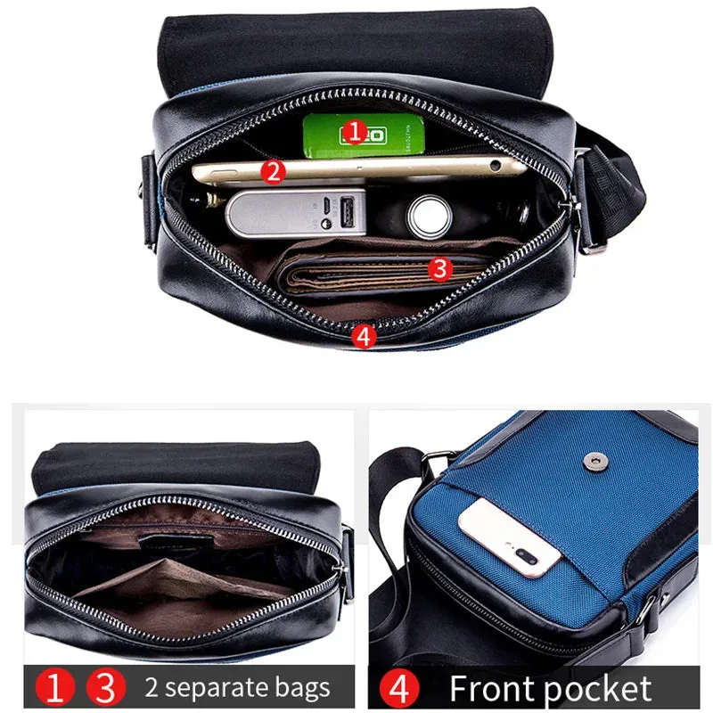 Man Messenger Bag Men Genuine Leather Shoulder Bags Business Crossbody Casual Bag