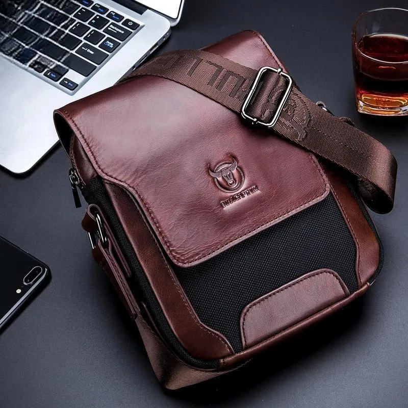 Man Messenger Bag Men Genuine Leather Shoulder Bags Business Crossbody Casual Bag