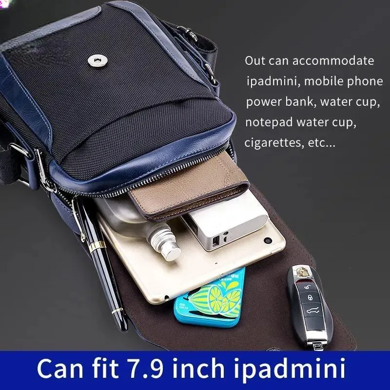 Man Messenger Bag Men Genuine Leather Shoulder Bags Business Crossbody Casual Bag