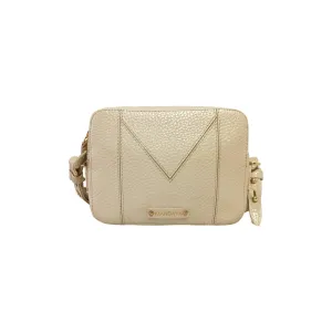 MANDAVA Women's PU Leather Crossbody Bag | Ladies Mini Shoulder Bag with Adjustable & Detachable Strap (Cream)