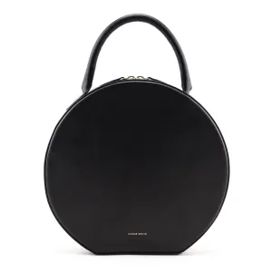Mansur Gavriel Black Vegetable-Tanned Leather Large Circle Bag