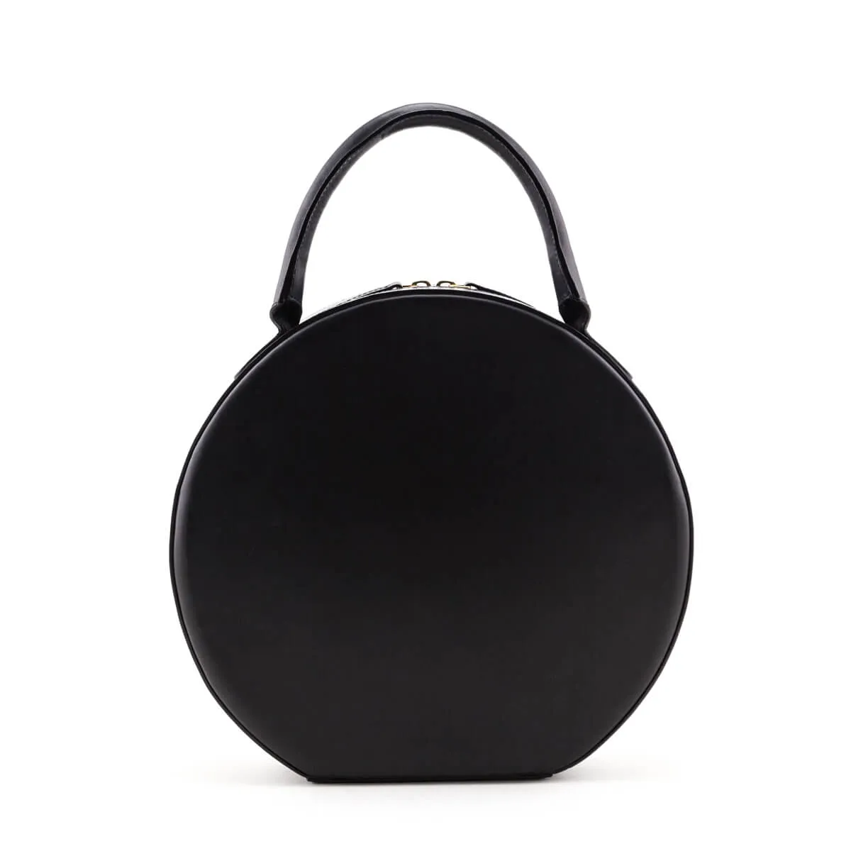 Mansur Gavriel Black Vegetable-Tanned Leather Large Circle Bag
