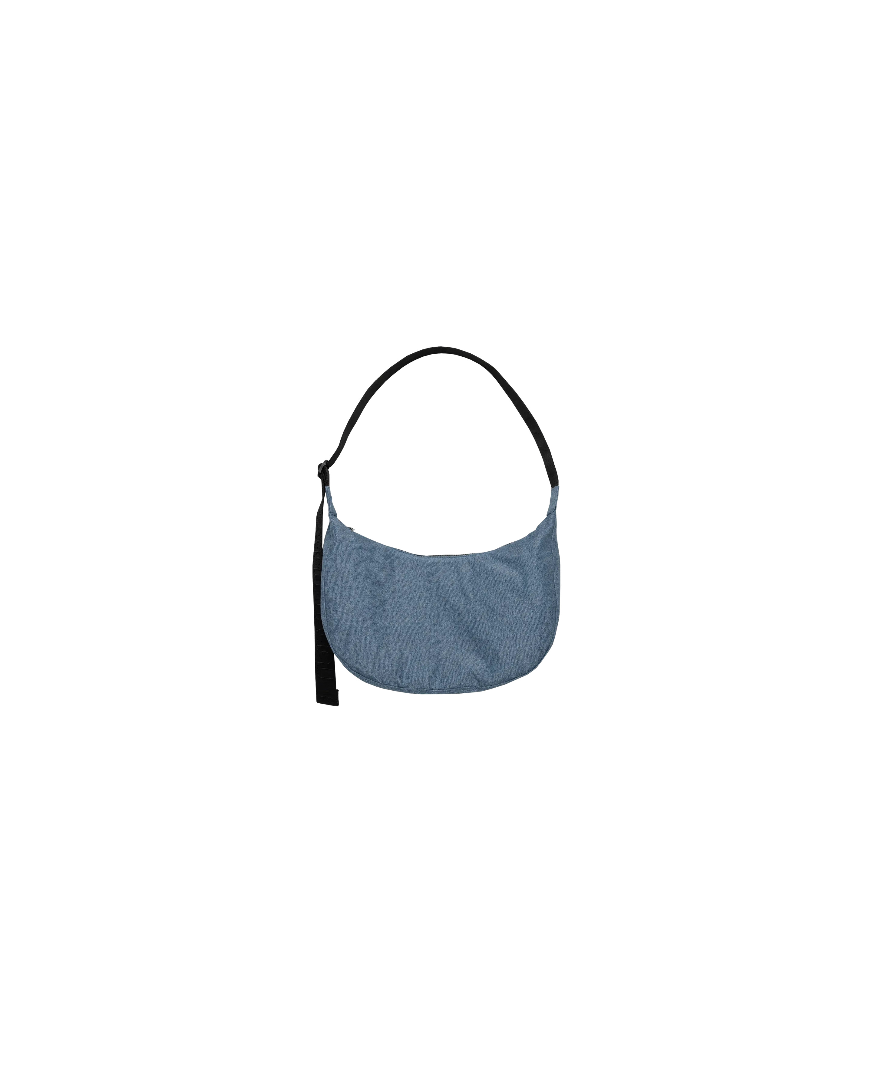 MEDIUM NYLON CRESCENT BAG DIGITAL DENIM