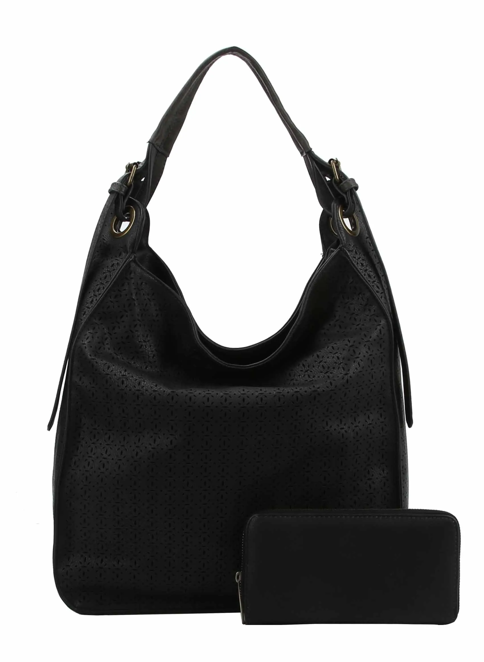 Megan 2in1 Faux Leather Hobo Shoulder Bag