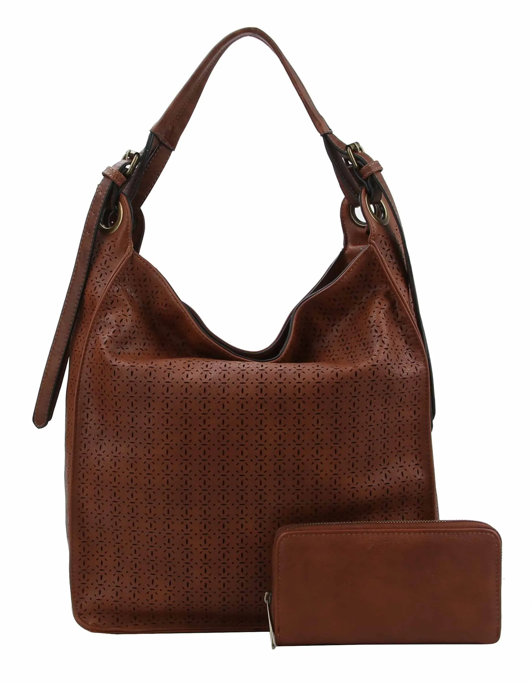 Megan 2in1 Faux Leather Hobo Shoulder Bag