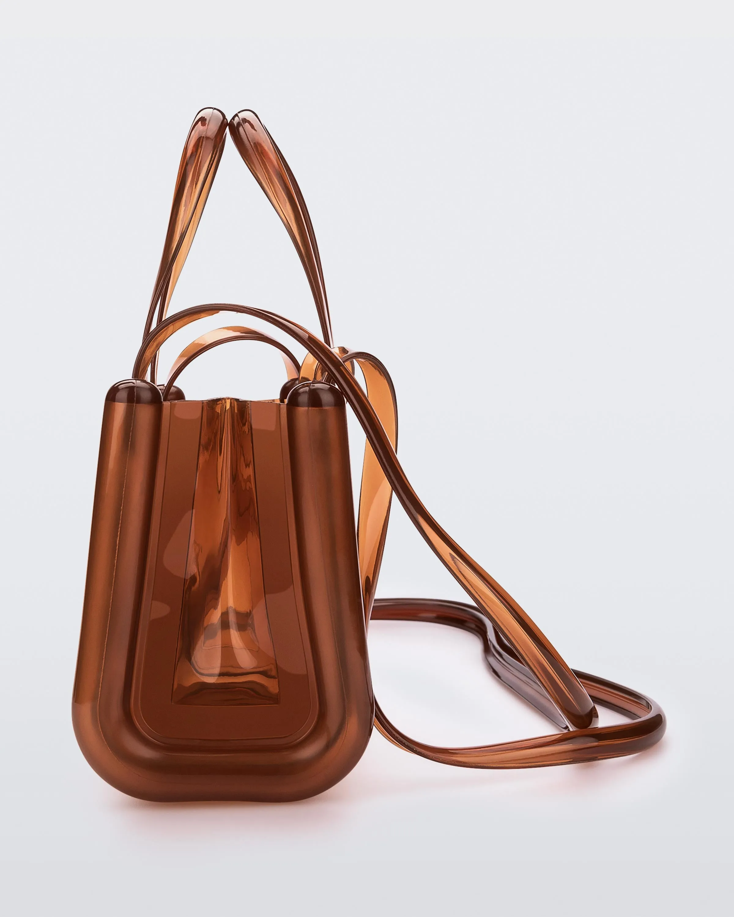 Melissa Small Jelly Shopper Bag   Telfar - Clear Brown
