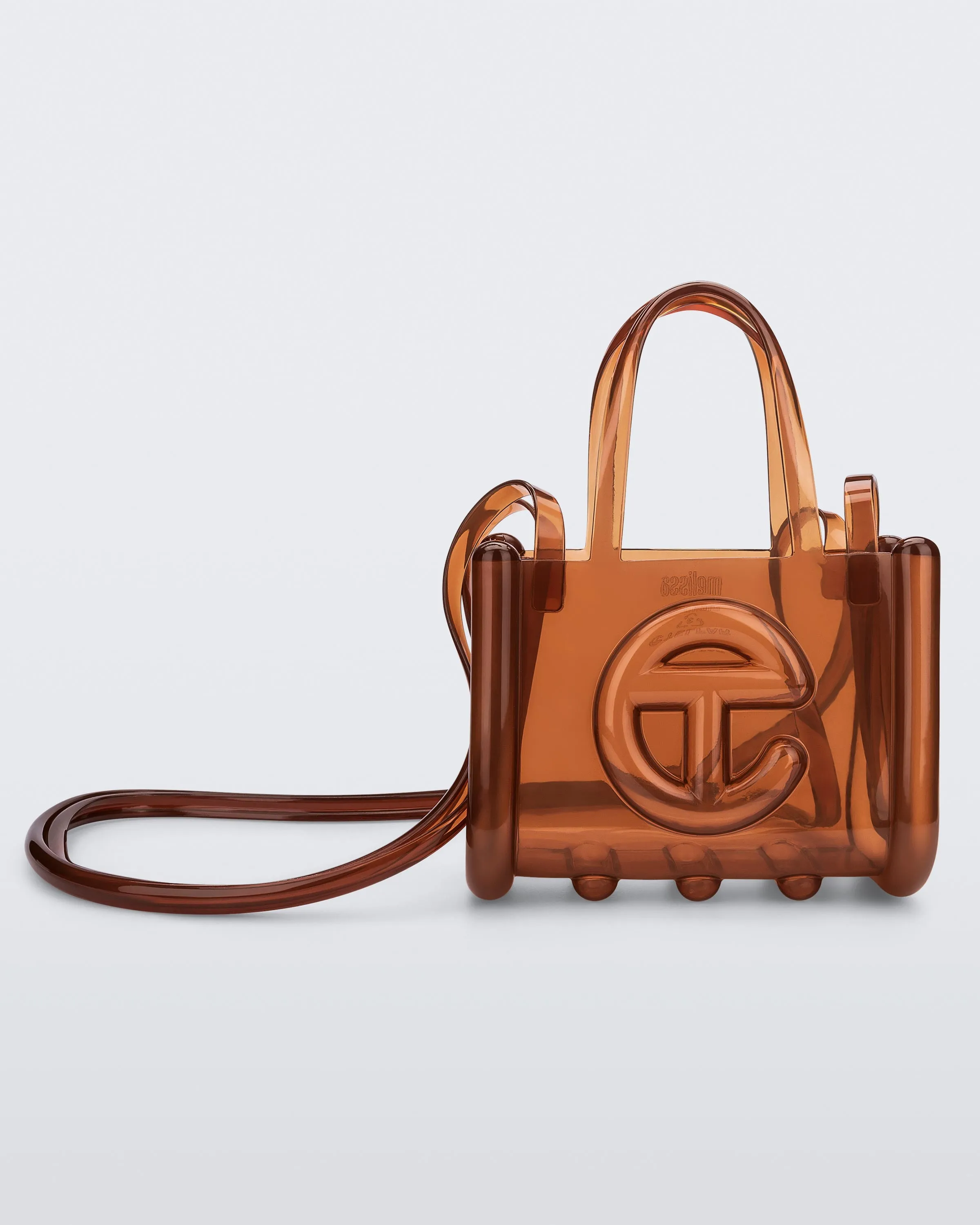 Melissa Small Jelly Shopper Bag   Telfar - Clear Brown