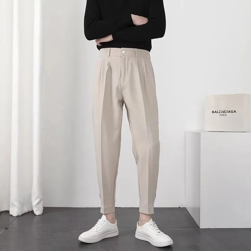 Men's Korean Style Elastic Waist  Pants