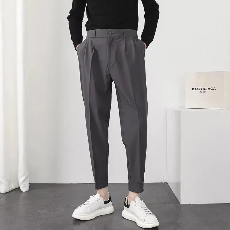Men's Korean Style Elastic Waist  Pants