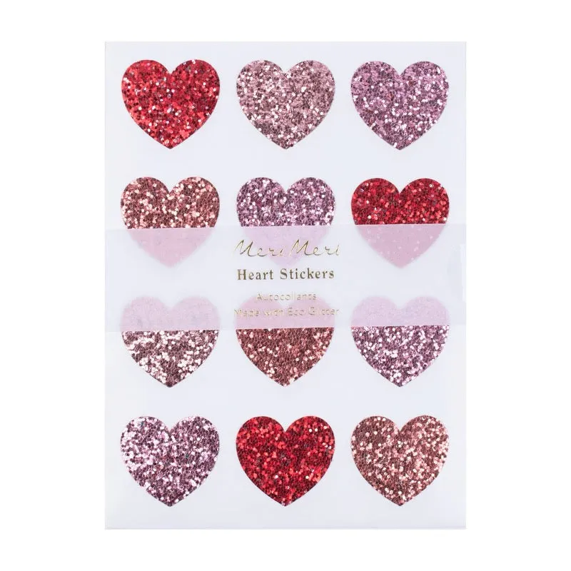 Meri Meri Glitter Heart Stickers