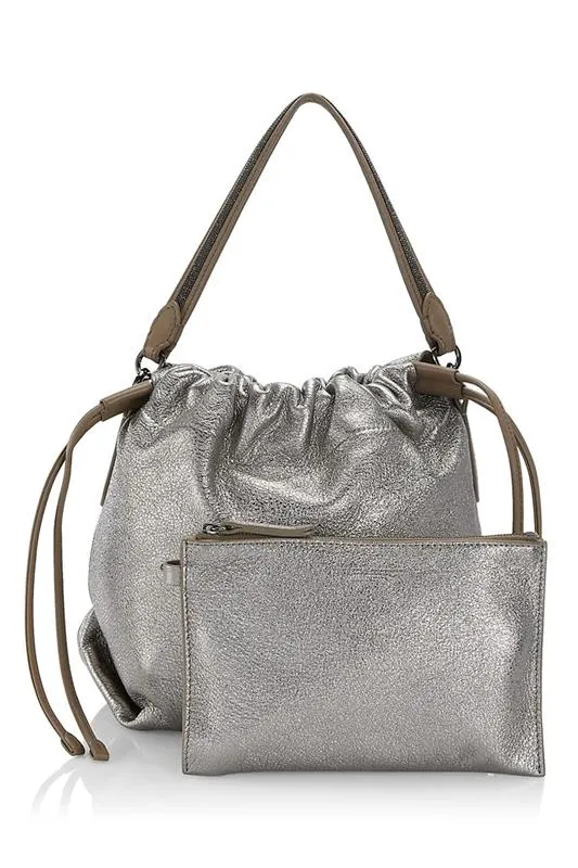 Metallic Bucket Bag