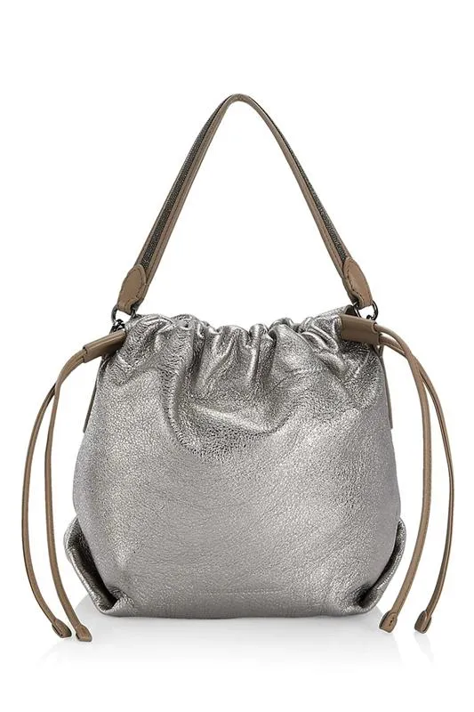 Metallic Bucket Bag