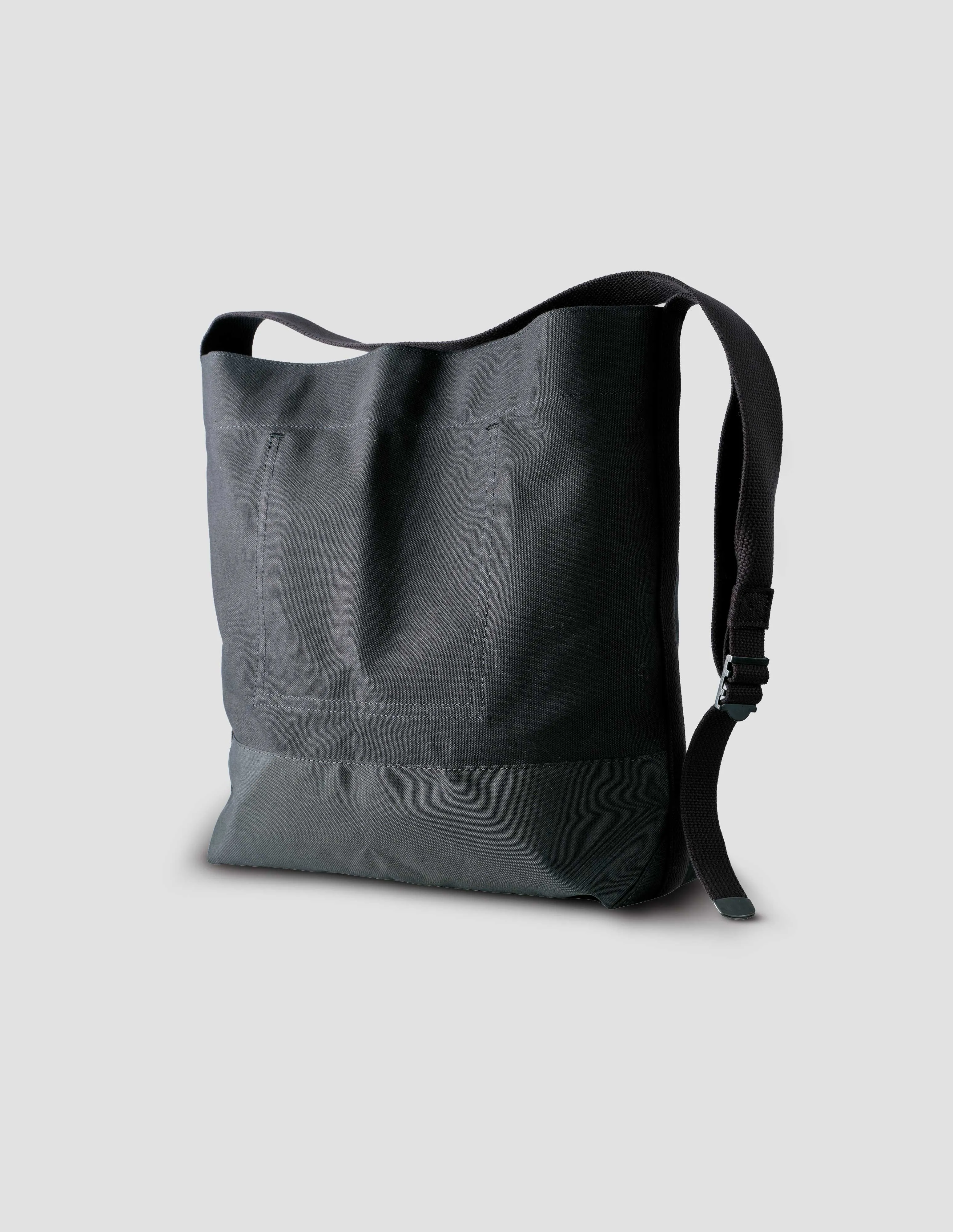 MHL. CANVAS SHOULDER TOTE | HEAVY COTTON CANVAS | BLACK