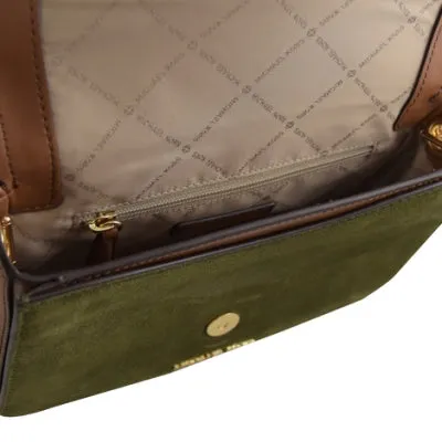 MICHAEL KORS WANDA LEATHER SUEDE CROSSBODY BAG