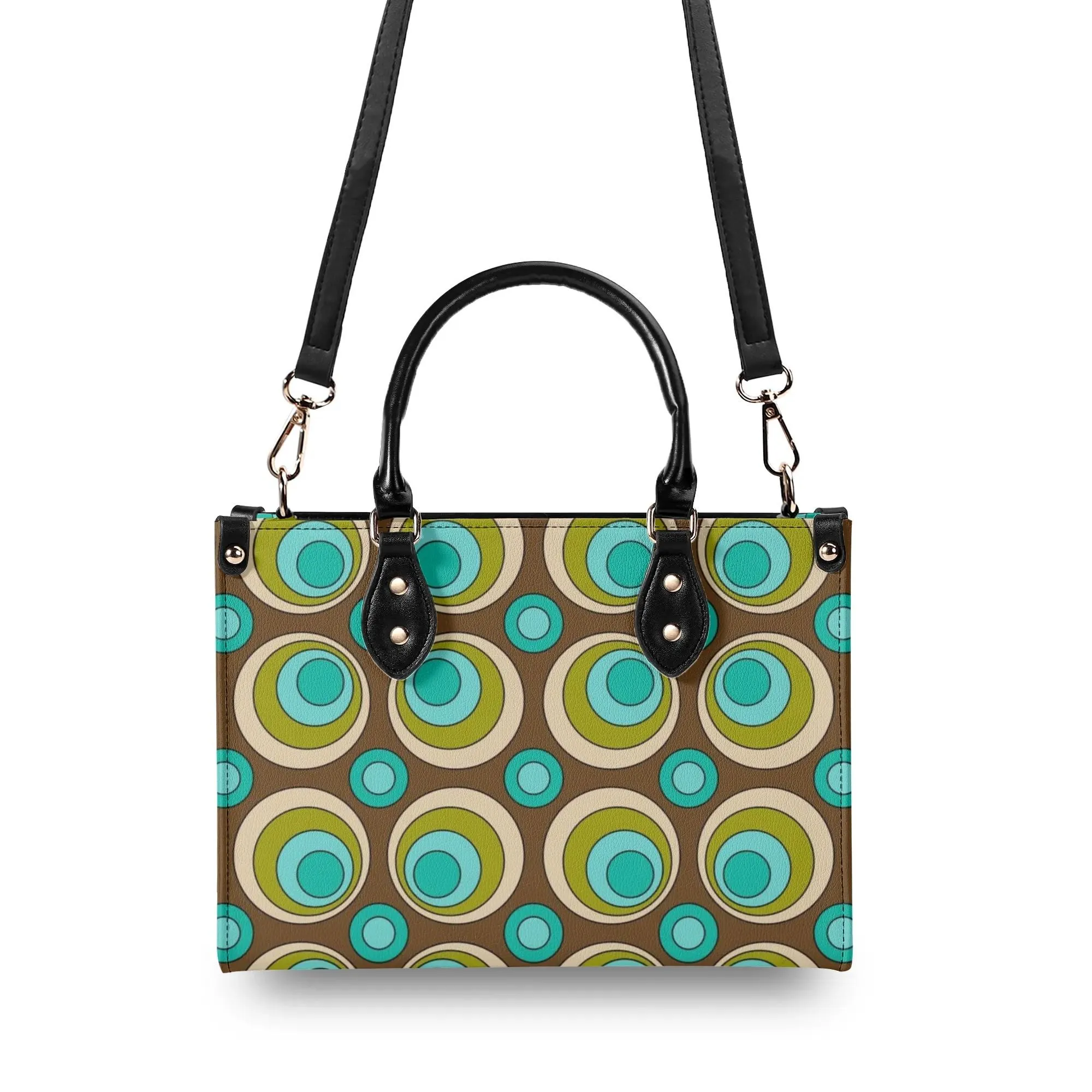 Mid Century Modern Retro Groovy Orbs Satchel