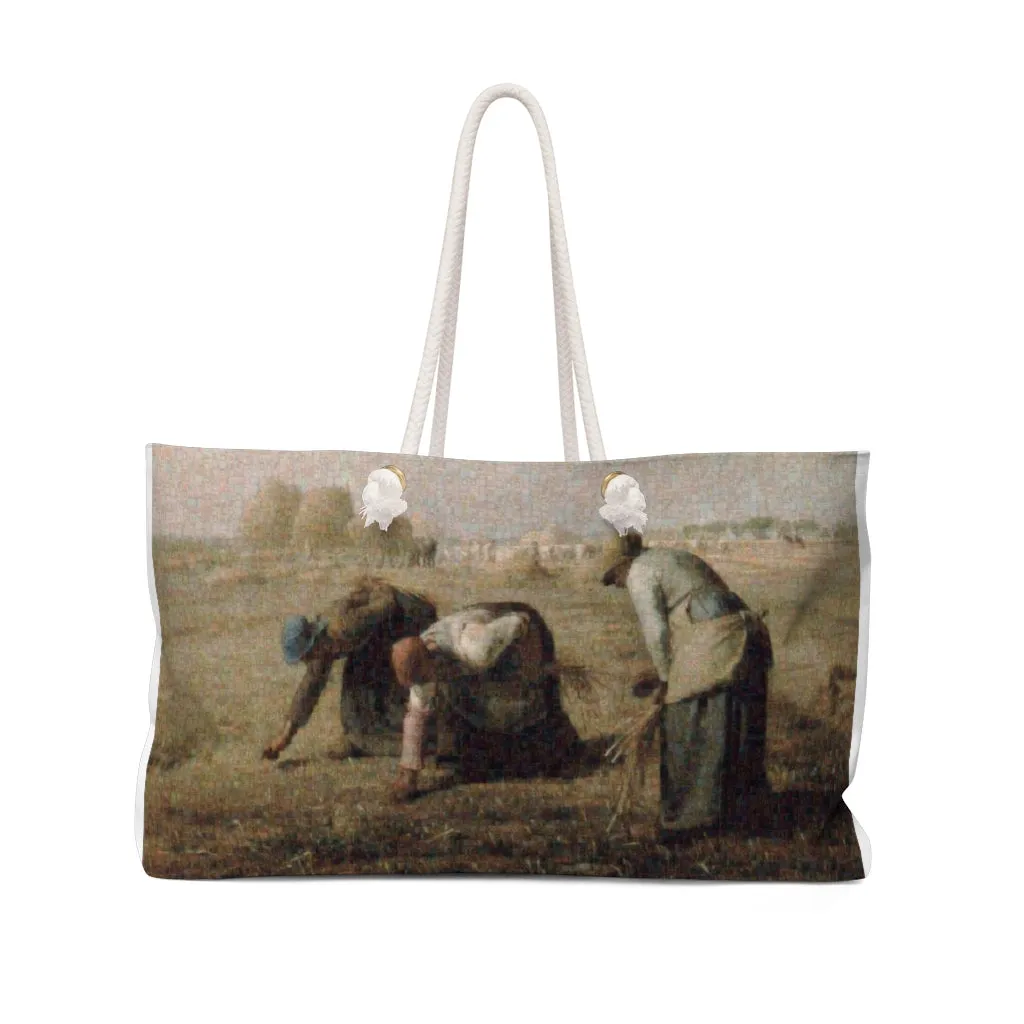 Millet the gleaners Weekend tote bag, photomosaic by Gabriele Levy