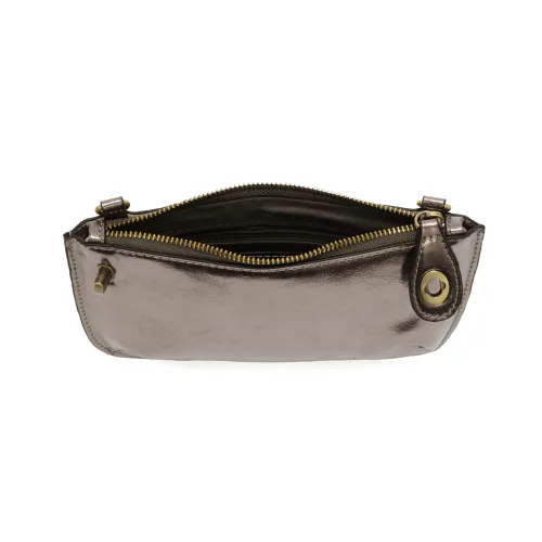 Mini Crossbody Wristlet in Chrome