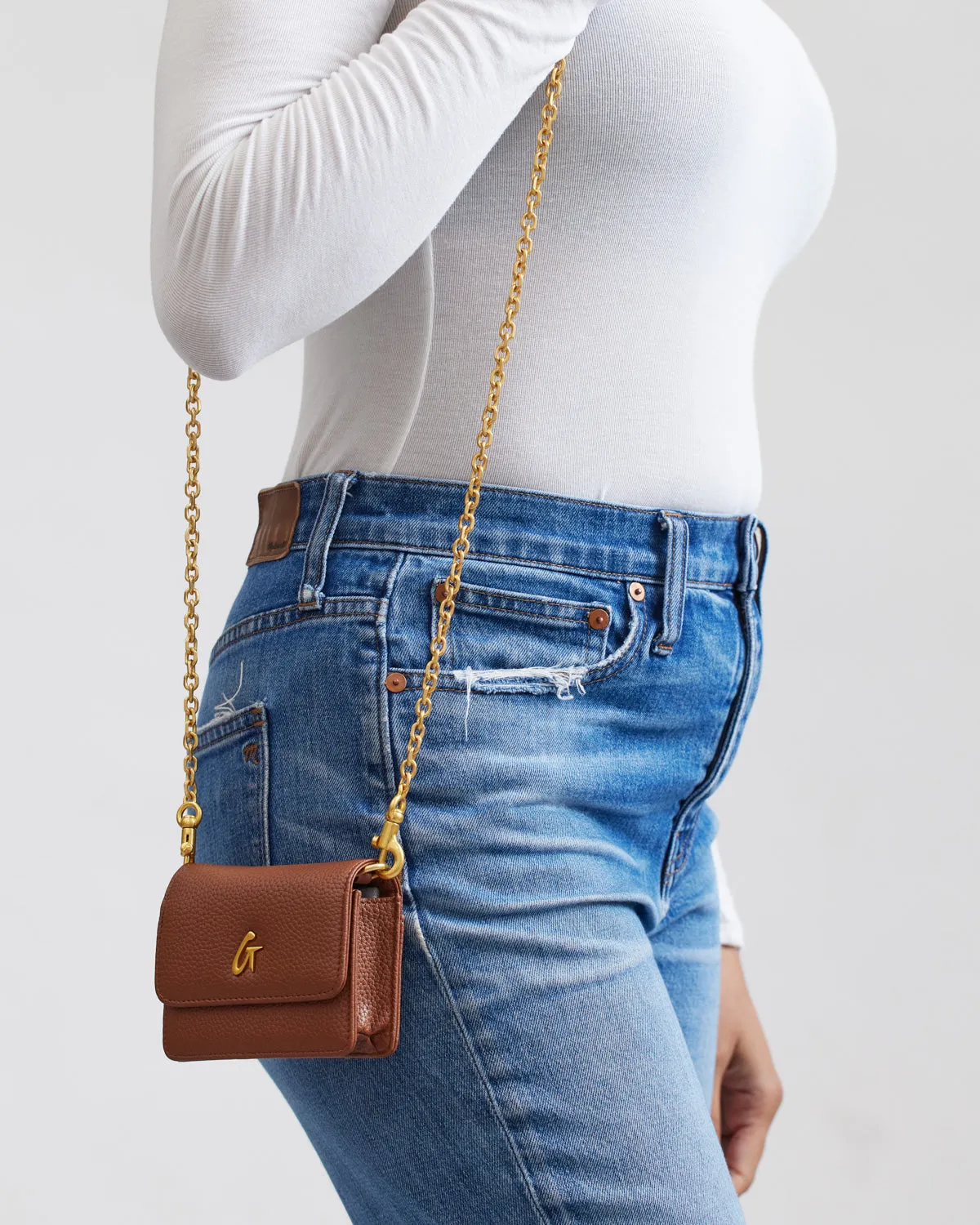 MINI PEBBLE WOC - BROWN