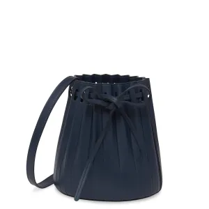 Mini Pleated Bucket Bag - Blu