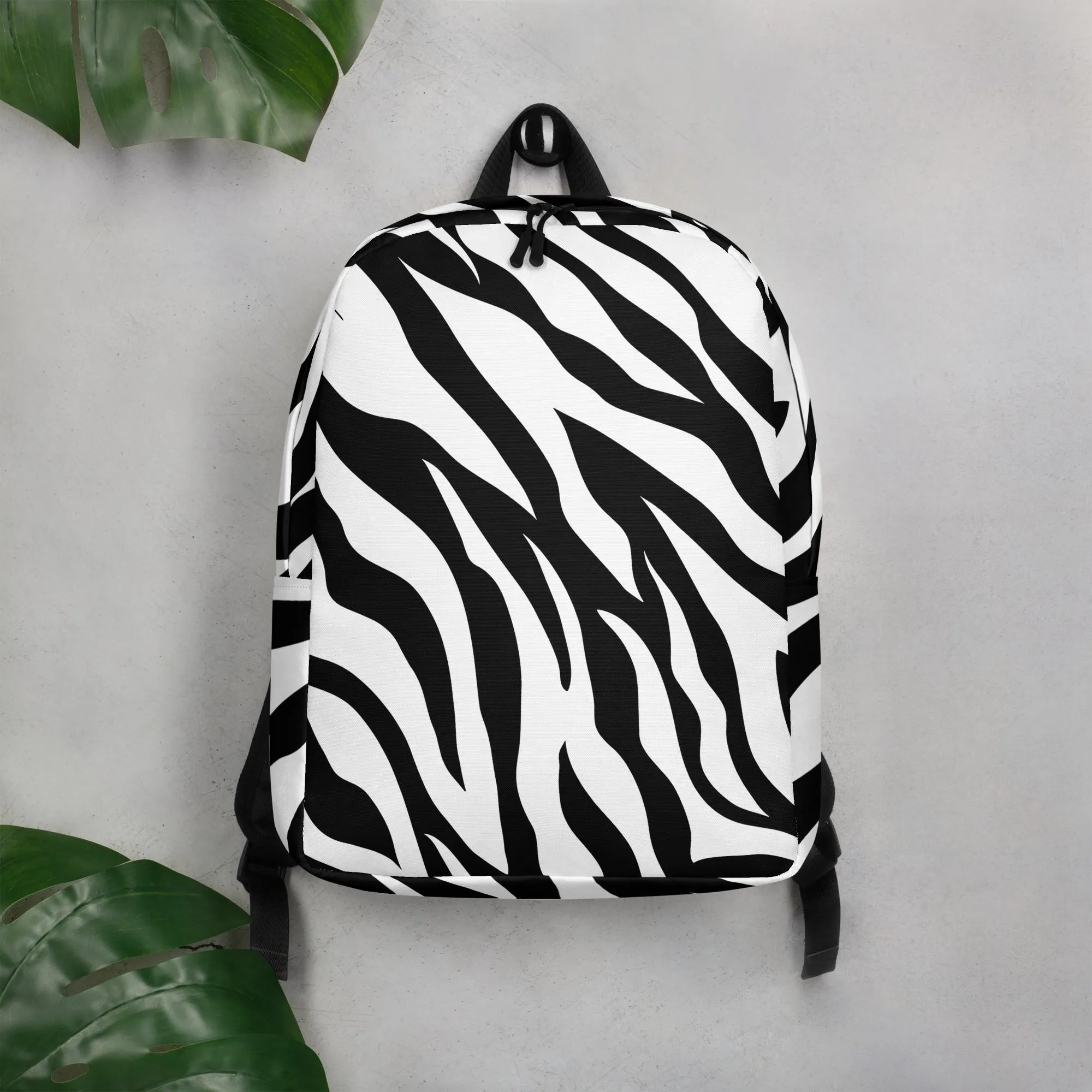 Minimalist Backpack Zebra Print