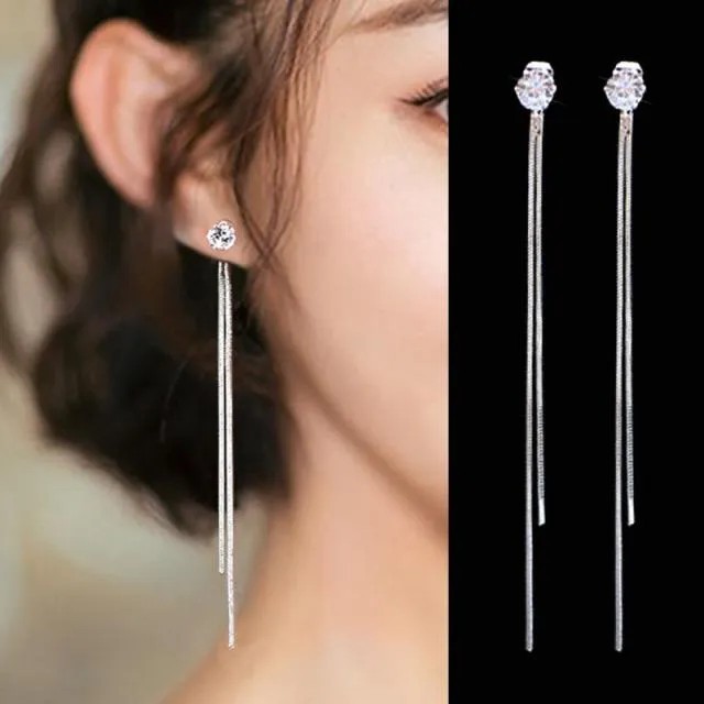 Minimalist Personality Ear Line Tassel Earrings