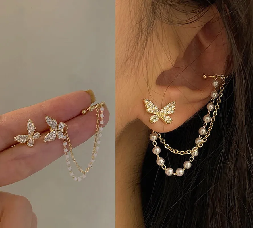 Minimalist Personality Ear Line Tassel Earrings