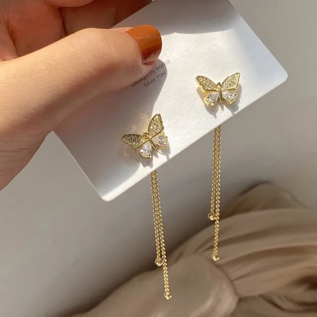 Minimalist Personality Ear Line Tassel Earrings