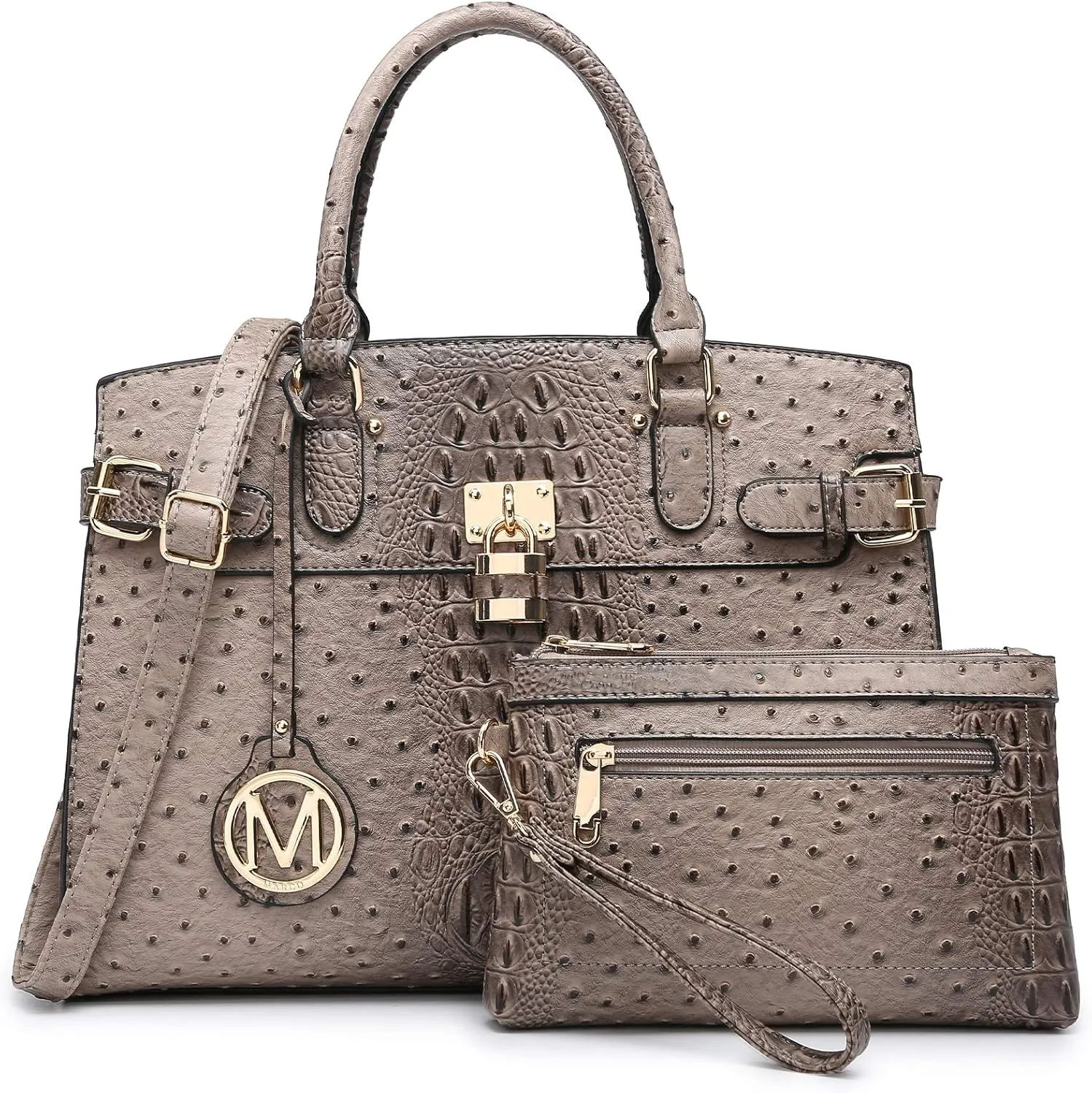 MKP Women Fashion Satchel Handbags and Purses Ladies Top Handle Tote Work Shoulder Bags with Matching Wristlet Wallet