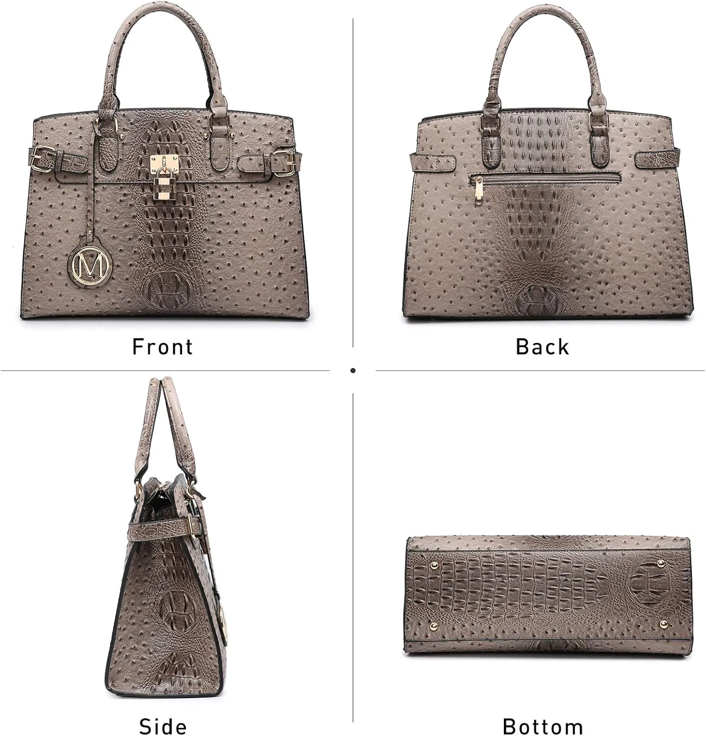 MKP Women Fashion Satchel Handbags and Purses Ladies Top Handle Tote Work Shoulder Bags with Matching Wristlet Wallet
