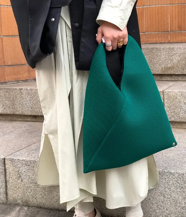 MM6 MAISON MARGIELA/MESH JAPANESE TOTE BAG MINI(GREEN)(1)