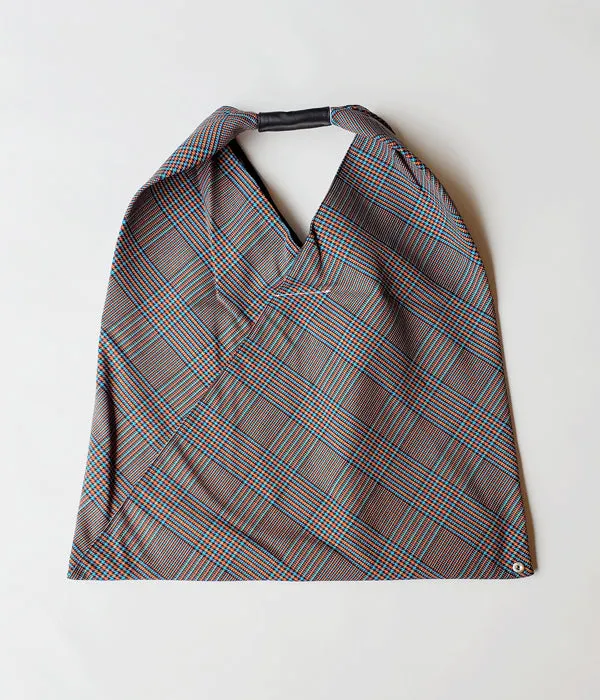 MM6 MAISON MARGIELA/TARTAN WOOL JAPANESE TOTE BAG(ORANGE×BLUE)