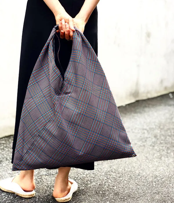 MM6 MAISON MARGIELA/TARTAN WOOL JAPANESE TOTE BAG(ORANGE×BLUE)