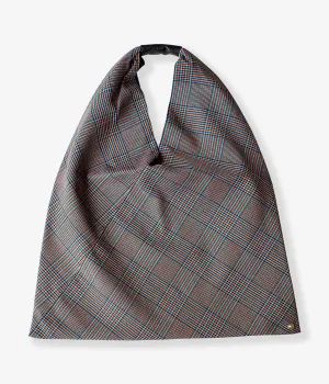MM6 MAISON MARGIELA/TARTAN WOOL JAPANESE TOTE BAG(ORANGE×BLUE)