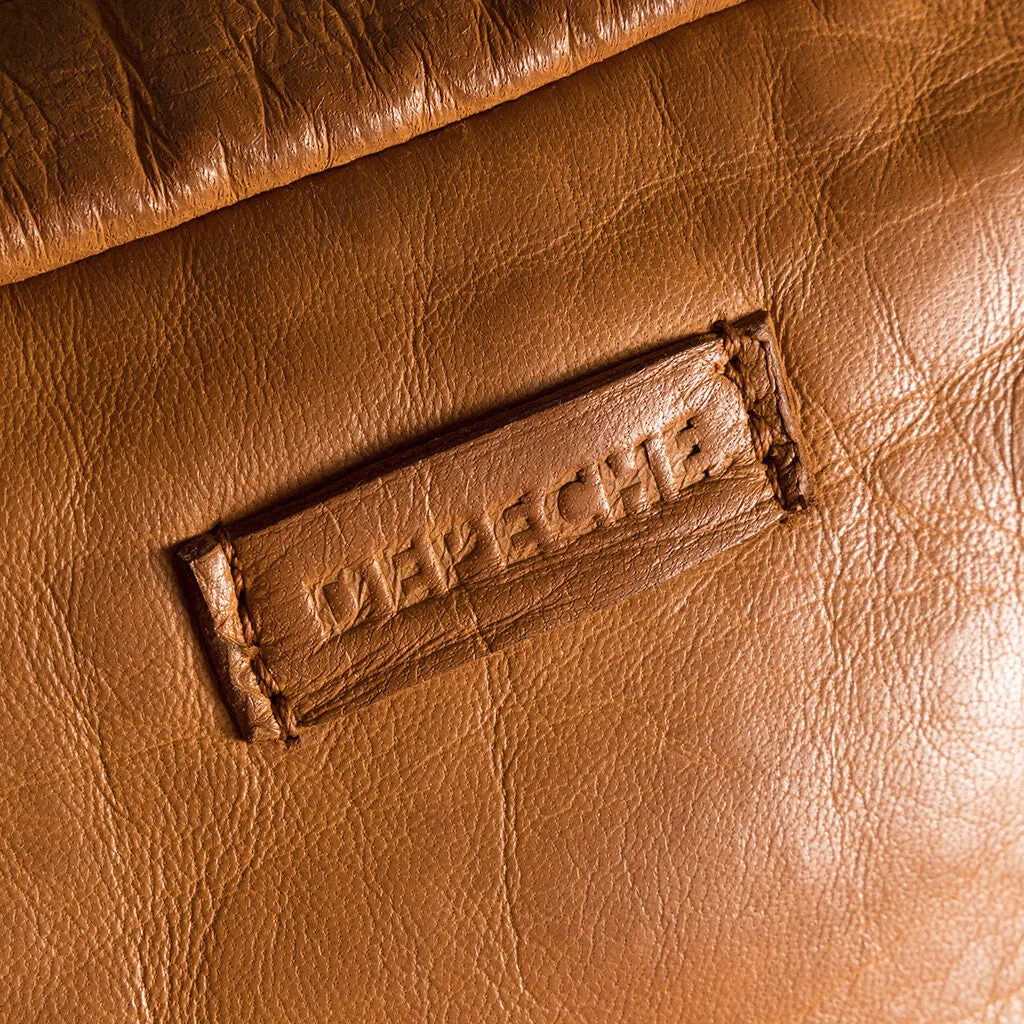 Mobile bag in delicious leather quality / 15818 - Cognac
