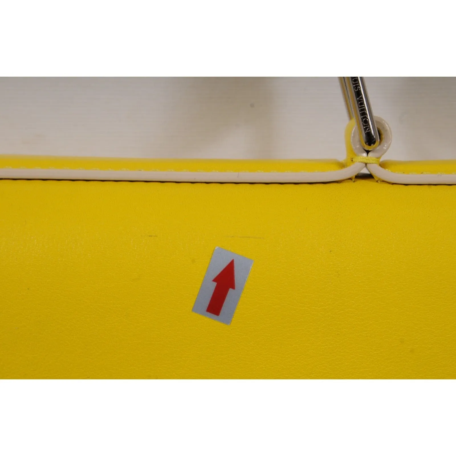 Mosaic Envelope Top Handle Bag Yellow White Damier Leather