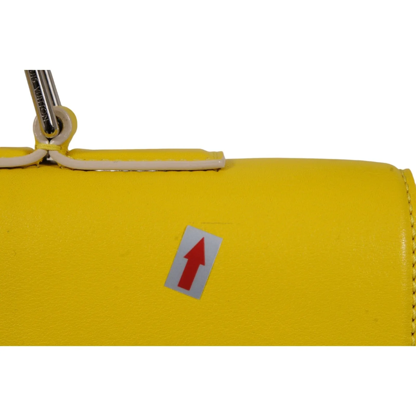 Mosaic Envelope Top Handle Bag Yellow White Damier Leather