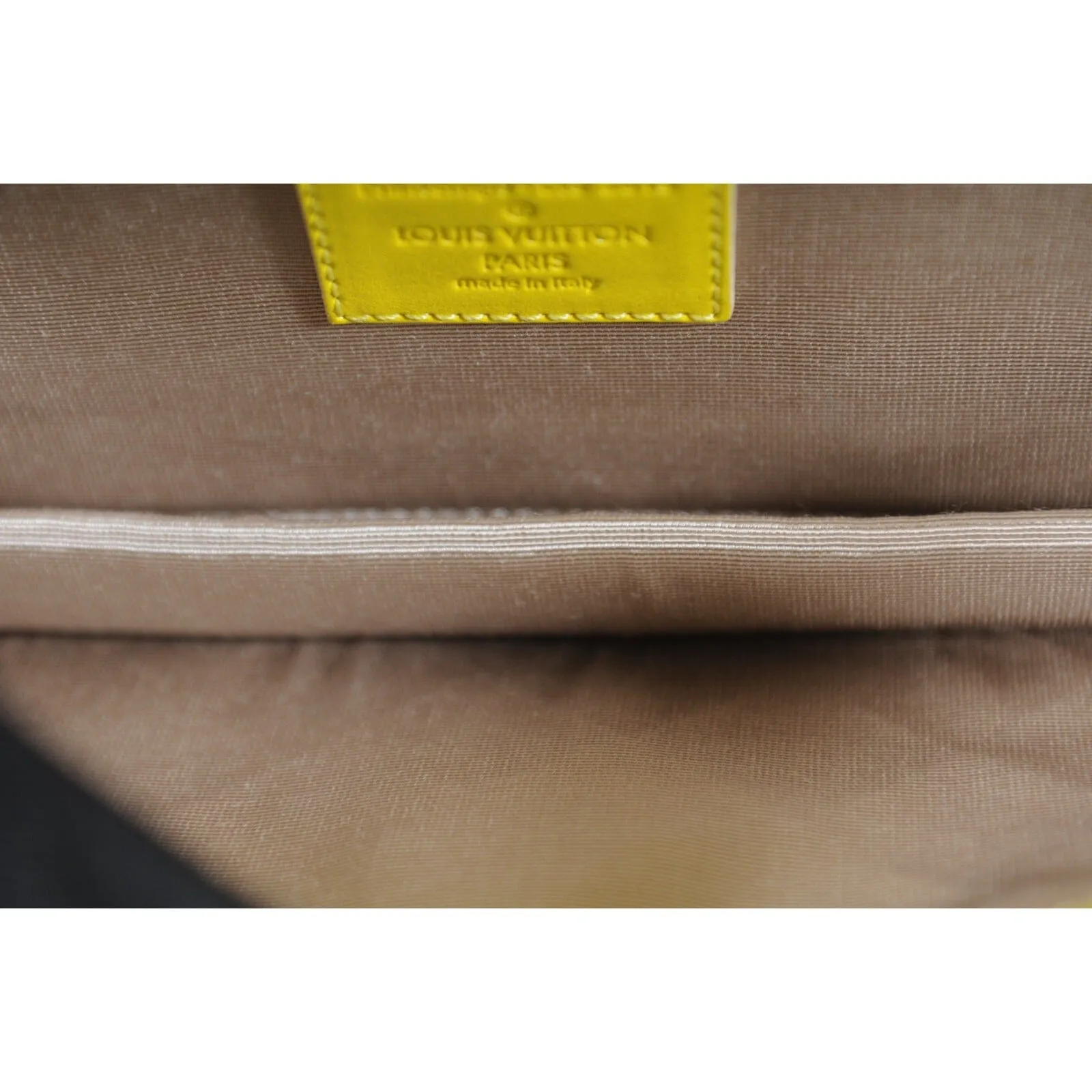Mosaic Envelope Top Handle Bag Yellow White Damier Leather