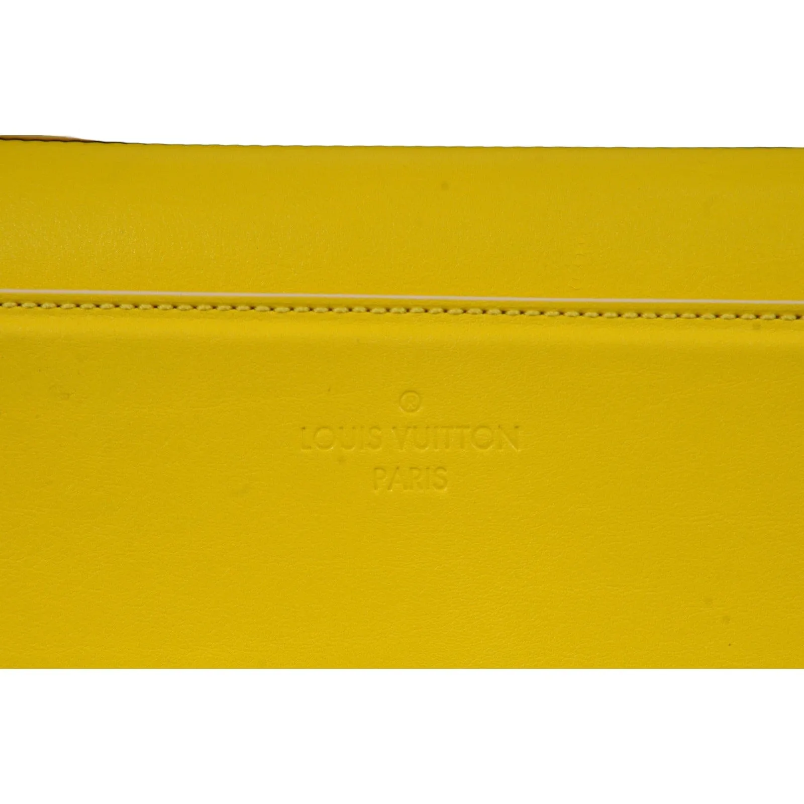 Mosaic Envelope Top Handle Bag Yellow White Damier Leather