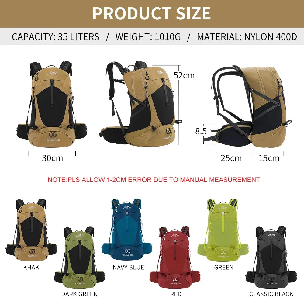 Mountaineering Backpack 35L – Waterproof Outdoor Sports Bag for Camping & Hiking
