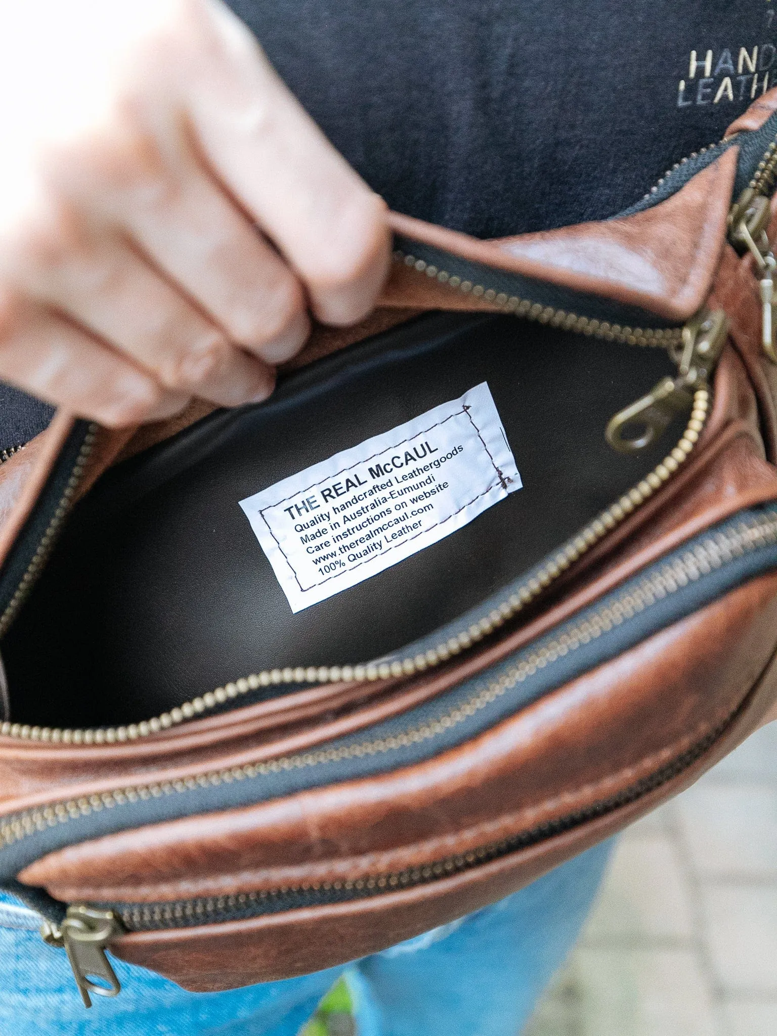 Multi-Pocket Belt Bum Bag - Cowhide