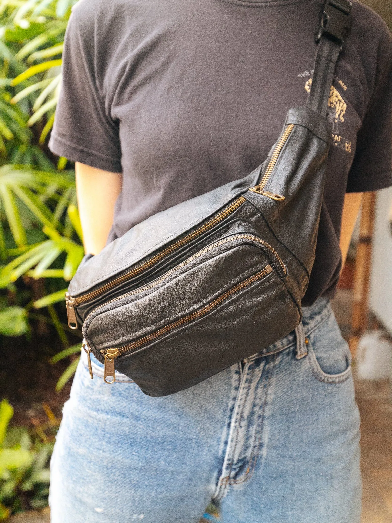 Multi-Pocket Belt Bum Bag - Cowhide