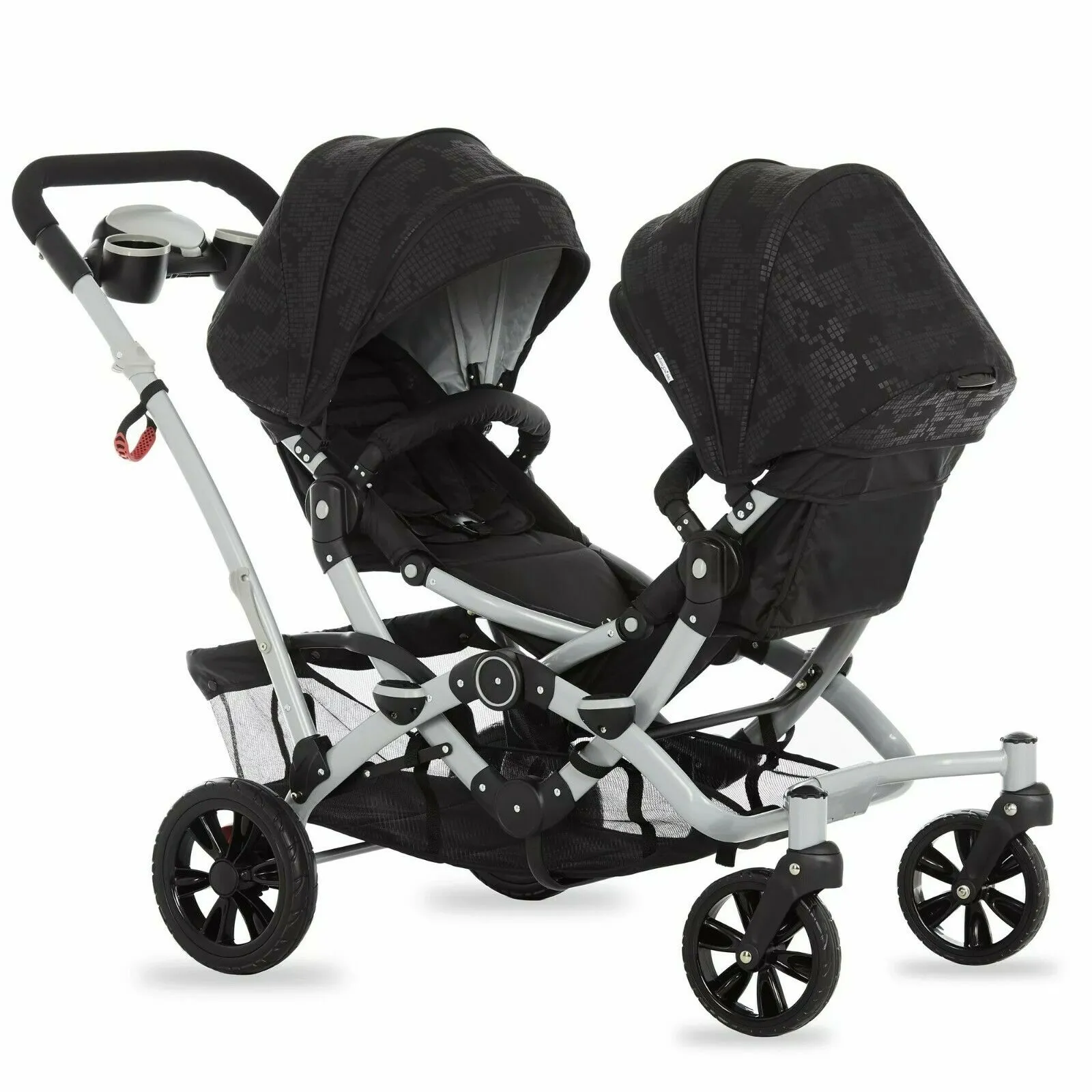 Multi-position Double Baby Stroller Lightweight Twin Toddler Foldable Travel