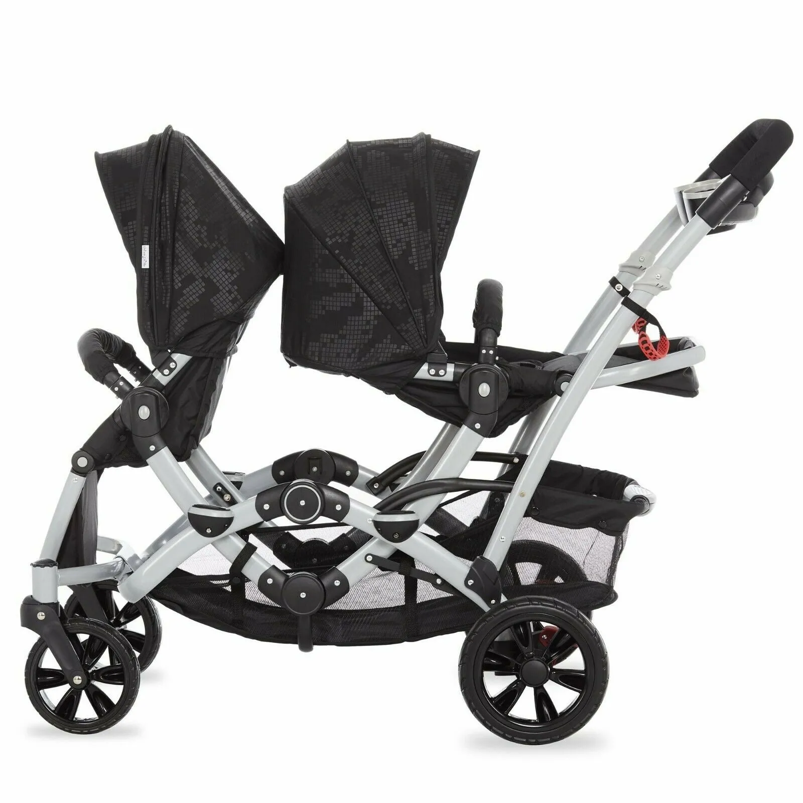 Multi-position Double Baby Stroller Lightweight Twin Toddler Foldable Travel